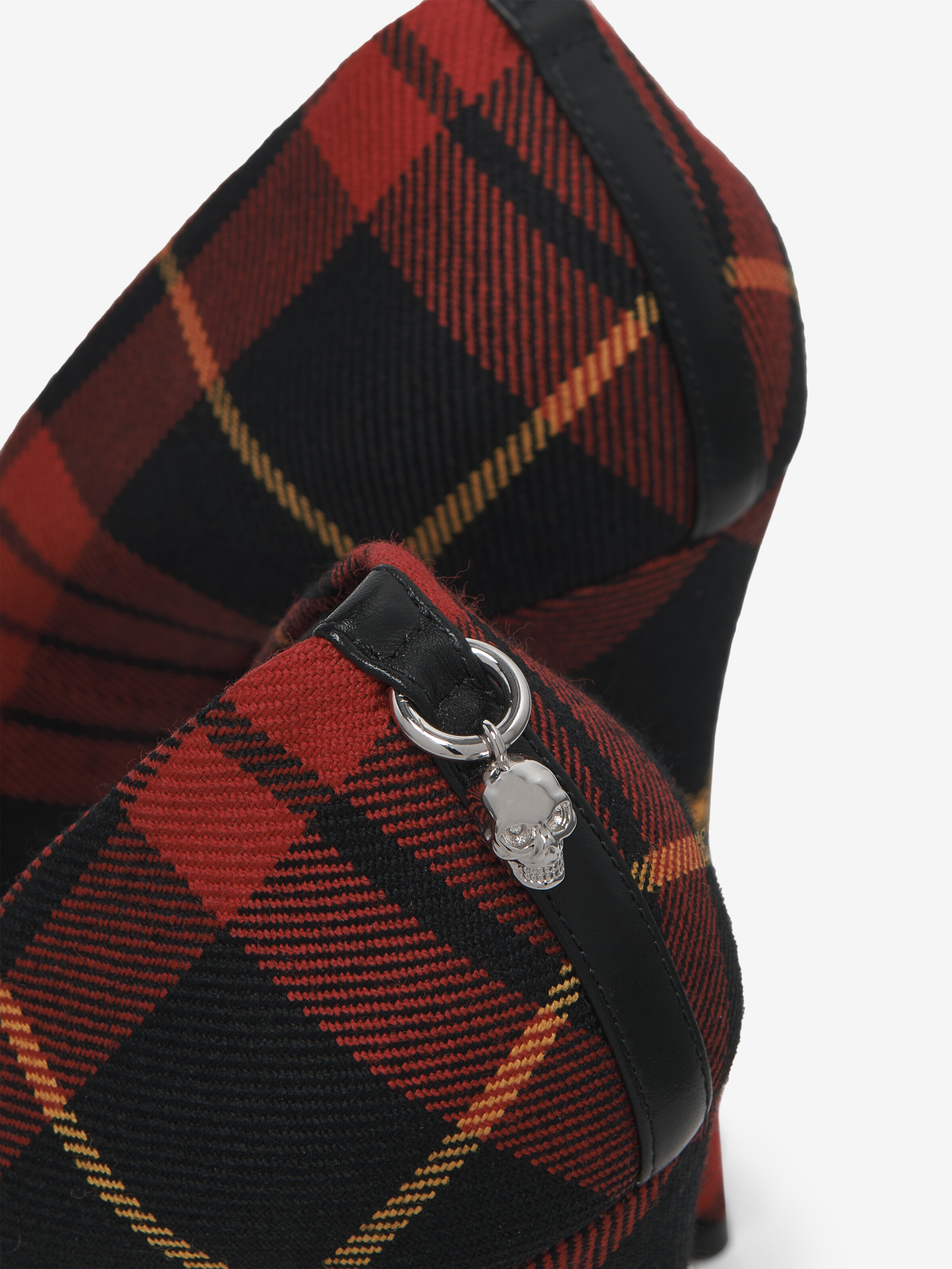 Women's Skull Pump in Red/Black/Yellow in 100% Cotton | Alexander McQueen - image 5