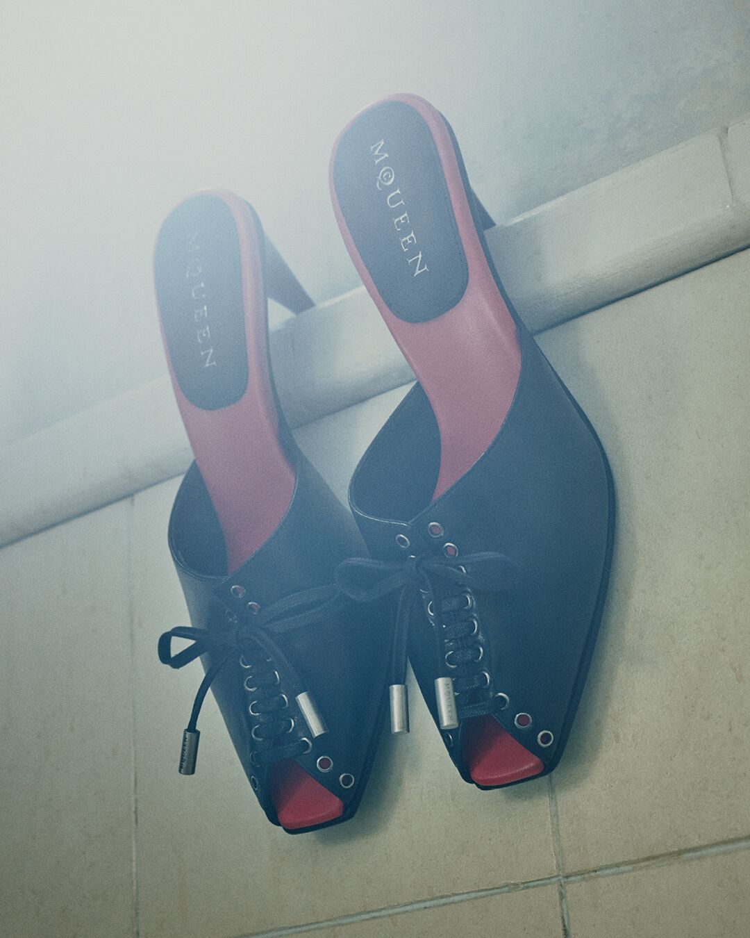 Corset mules by McQueen
