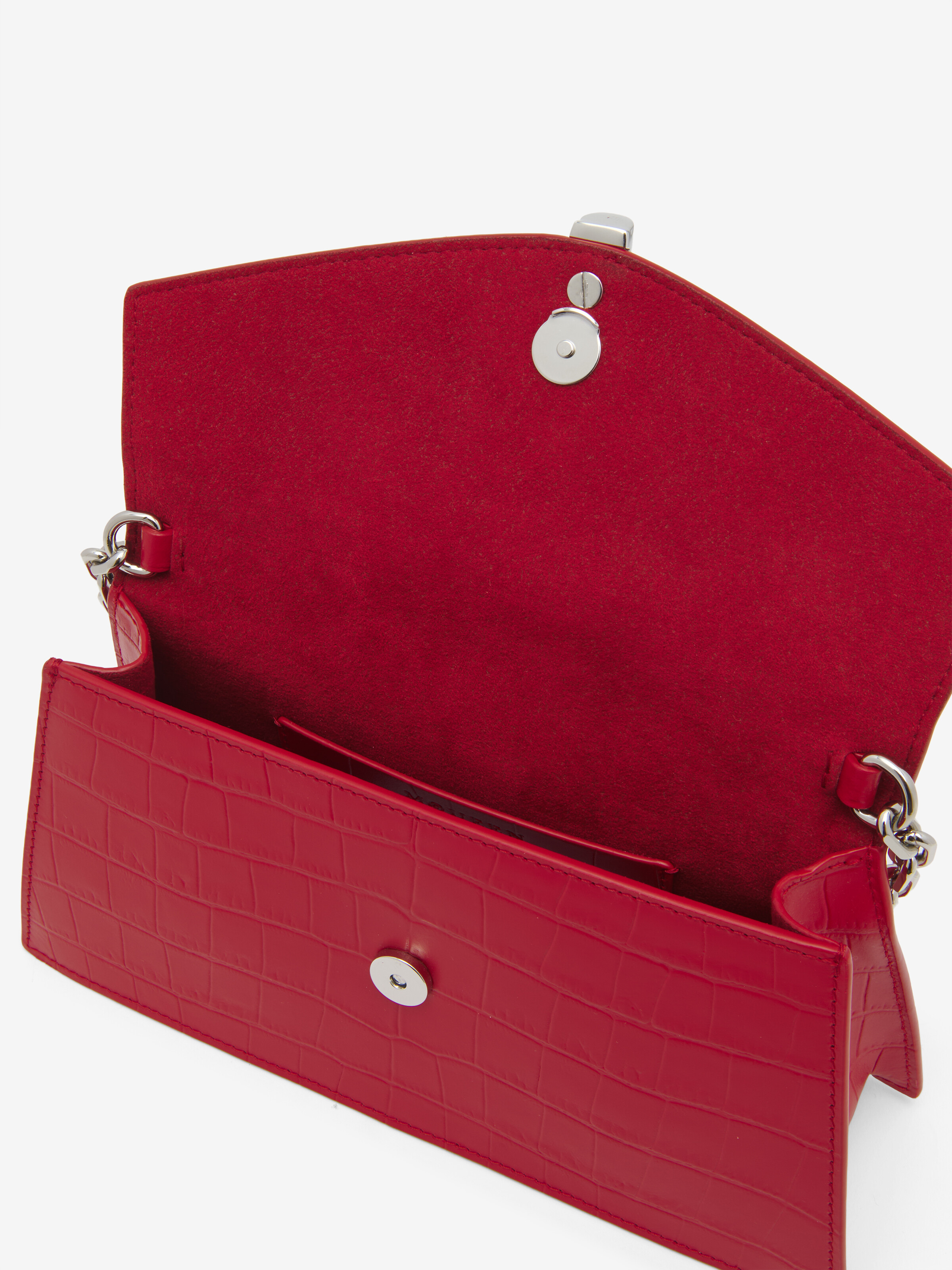 Women's Skull Mini in Red in Calf Leather | Alexander McQueen - image 4