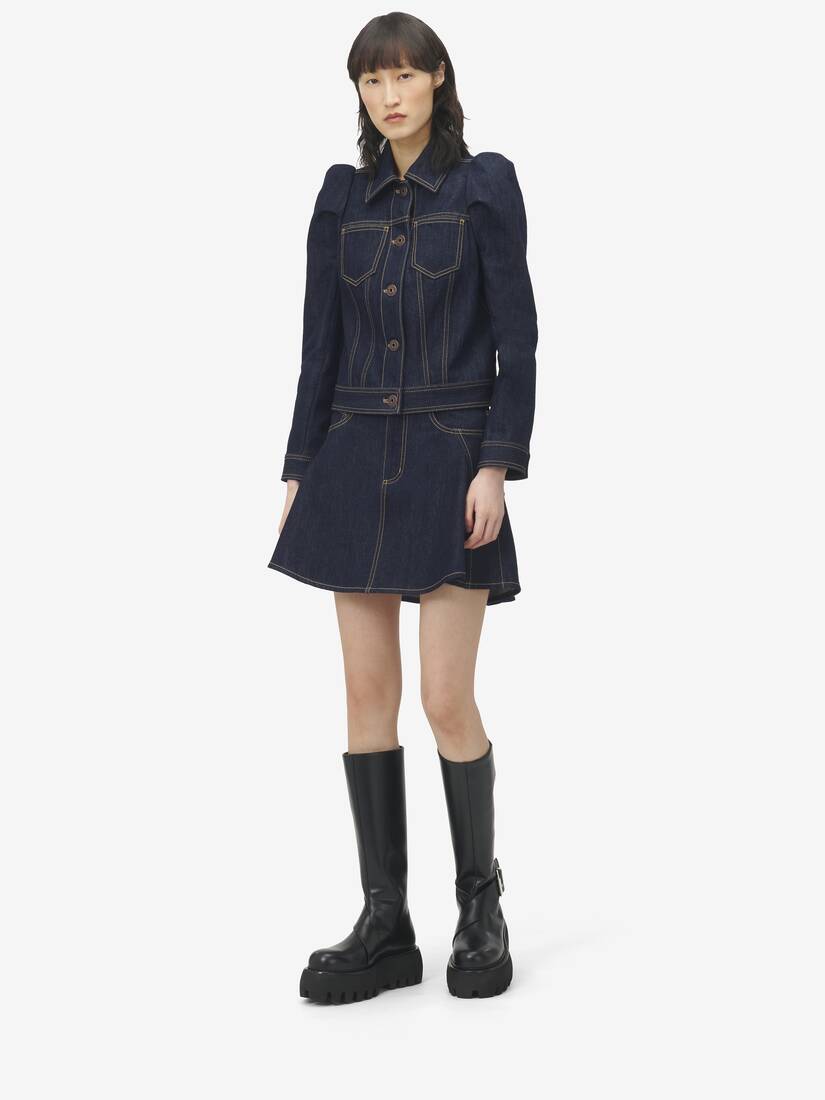 Minirock aus Denim | Alexander McQueen - image 2