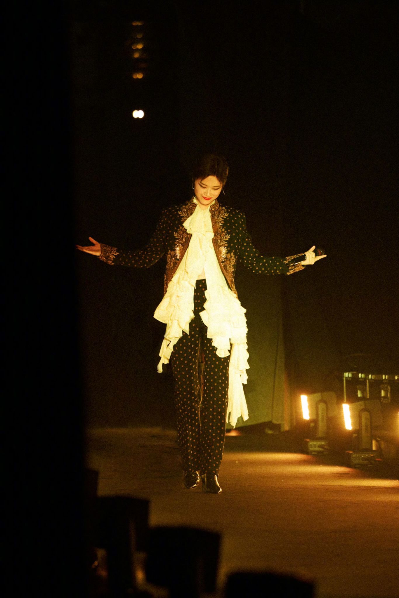 Chris Lee wearing custom McQueen Autumn Winter 2025 in Chengdu