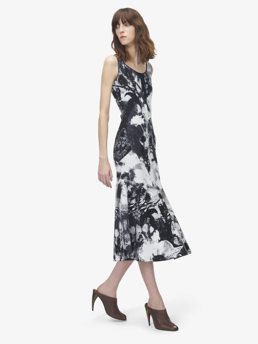 Floral Jacquard Midi Dress | Alexander McQueen - image 3