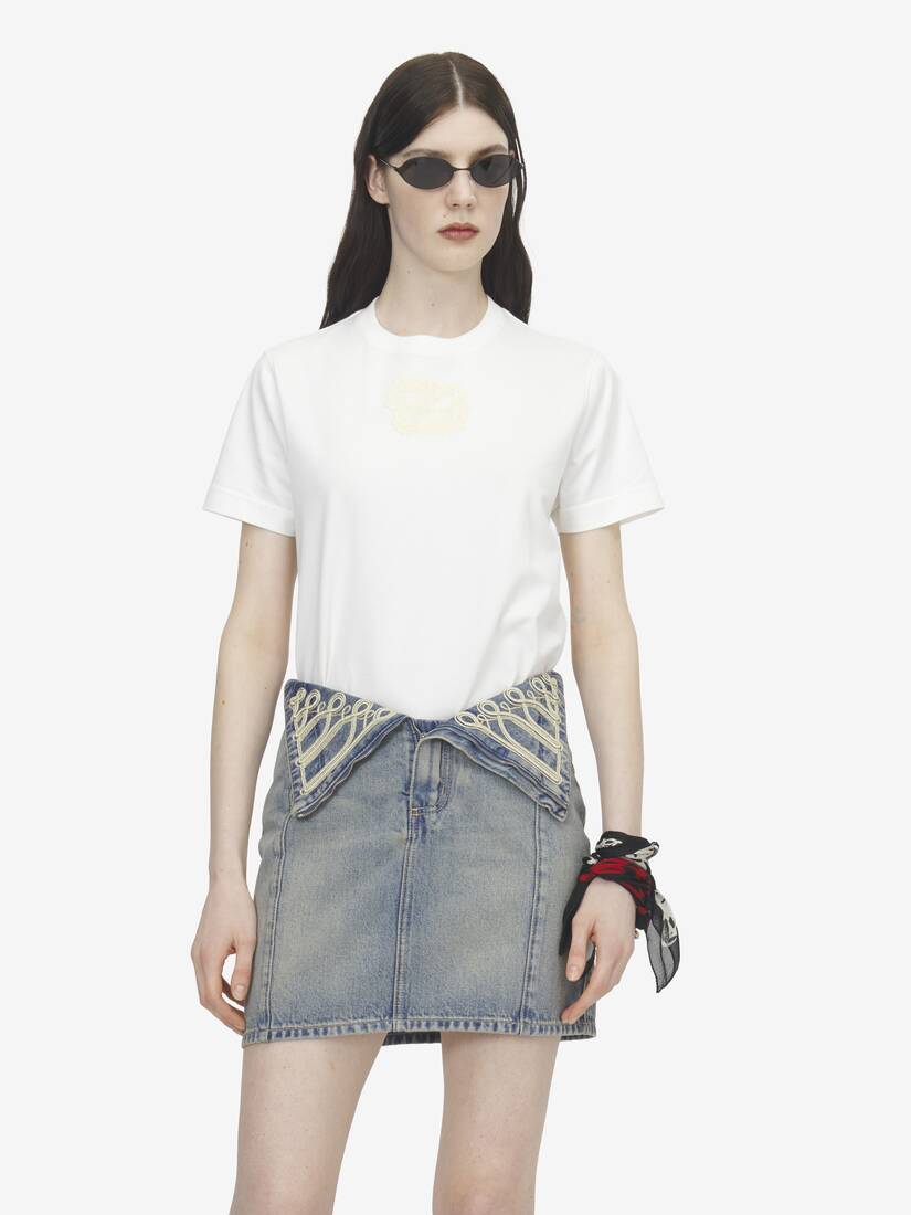 T-shirt con patch e logo ricamato | Alexander McQueen - image 5