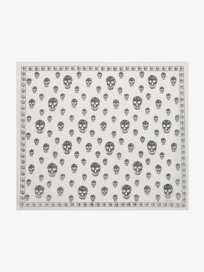 Classic Silk Chiffon Skull Scarf | Alexander McQueen - image 1