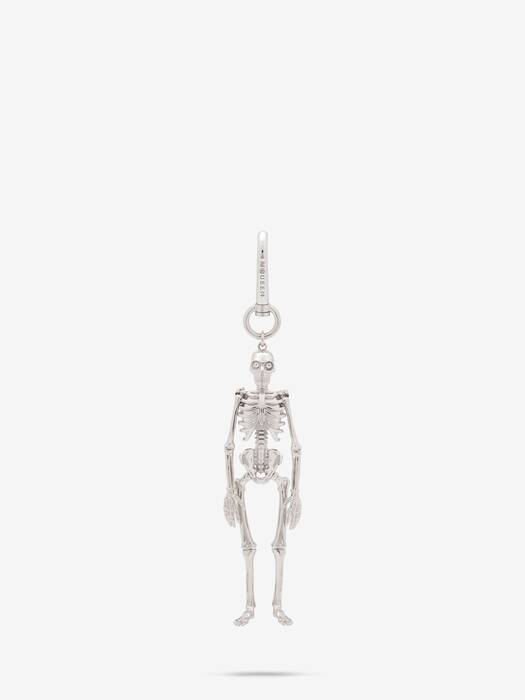Alexander macqueen スカルデザイン キーホルダー Men's Dancing Skeleton Charm in Silver-finish | McQueen US