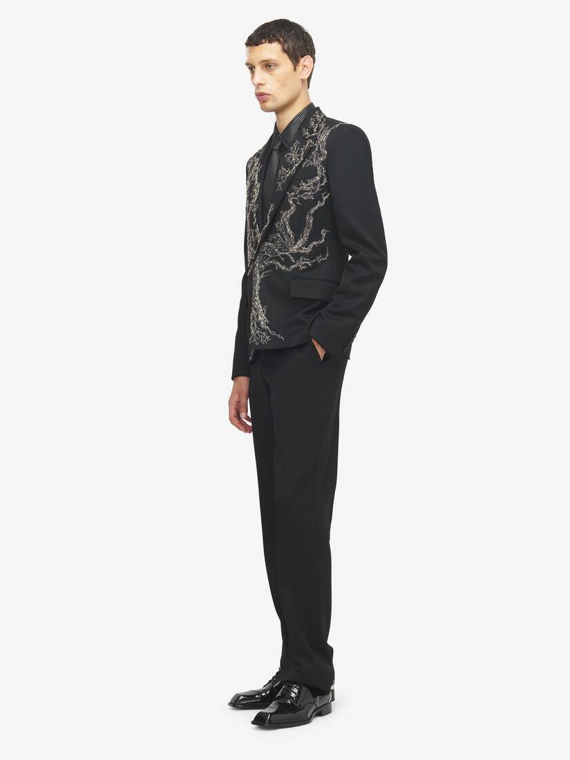 Wool Barathea Tailored Trousers | Alexander McQueen - image 3