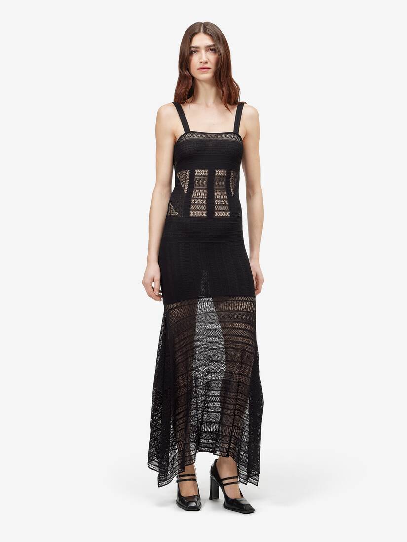 Viscose Knit Lace Dress | Alexander McQueen - image 2