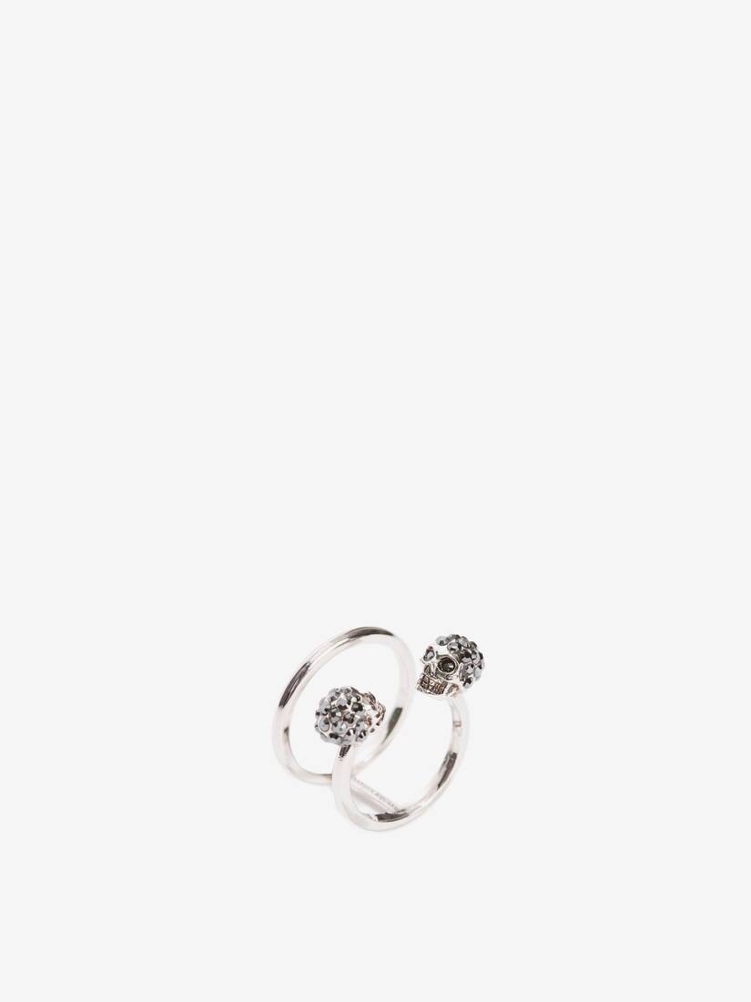 Twin skull double ring | Alexander McQueen - image 2