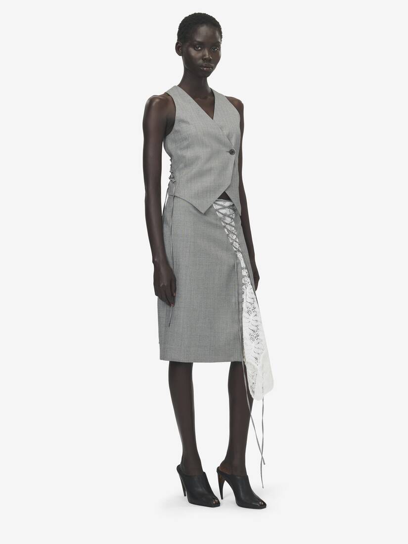 Corset Lacing Panel Pencil Skirt | Alexander McQueen - image 3