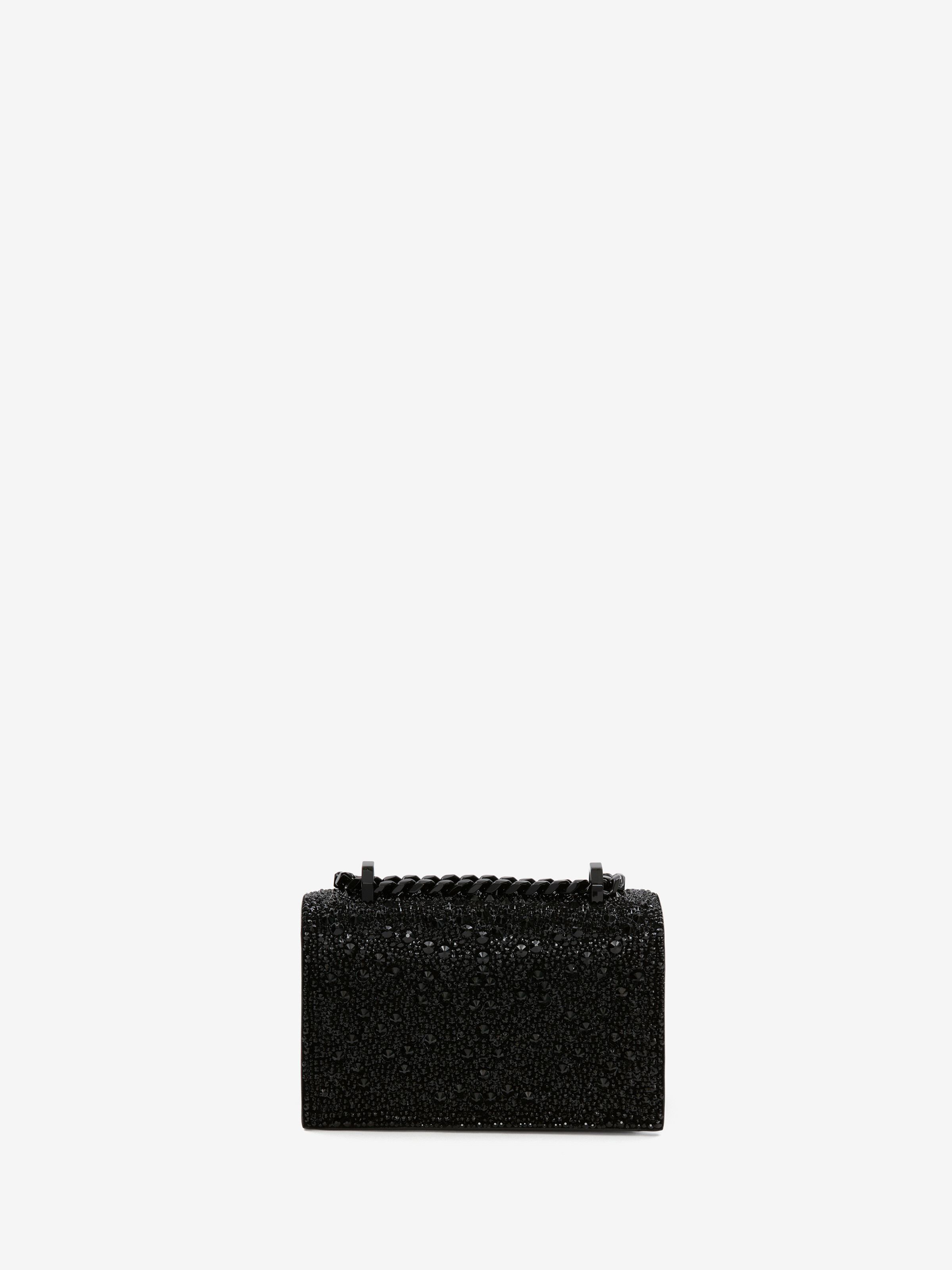 Women's Crystal-embellished Mini Jewelled Satchel in Black in 100% Calf Leather | Alexander McQueen - image 3