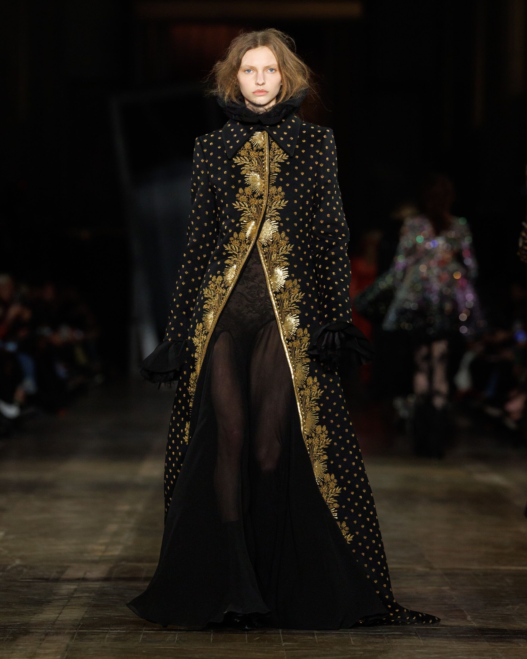 Model on runway at McQueen Autumn Winter 2025 Show