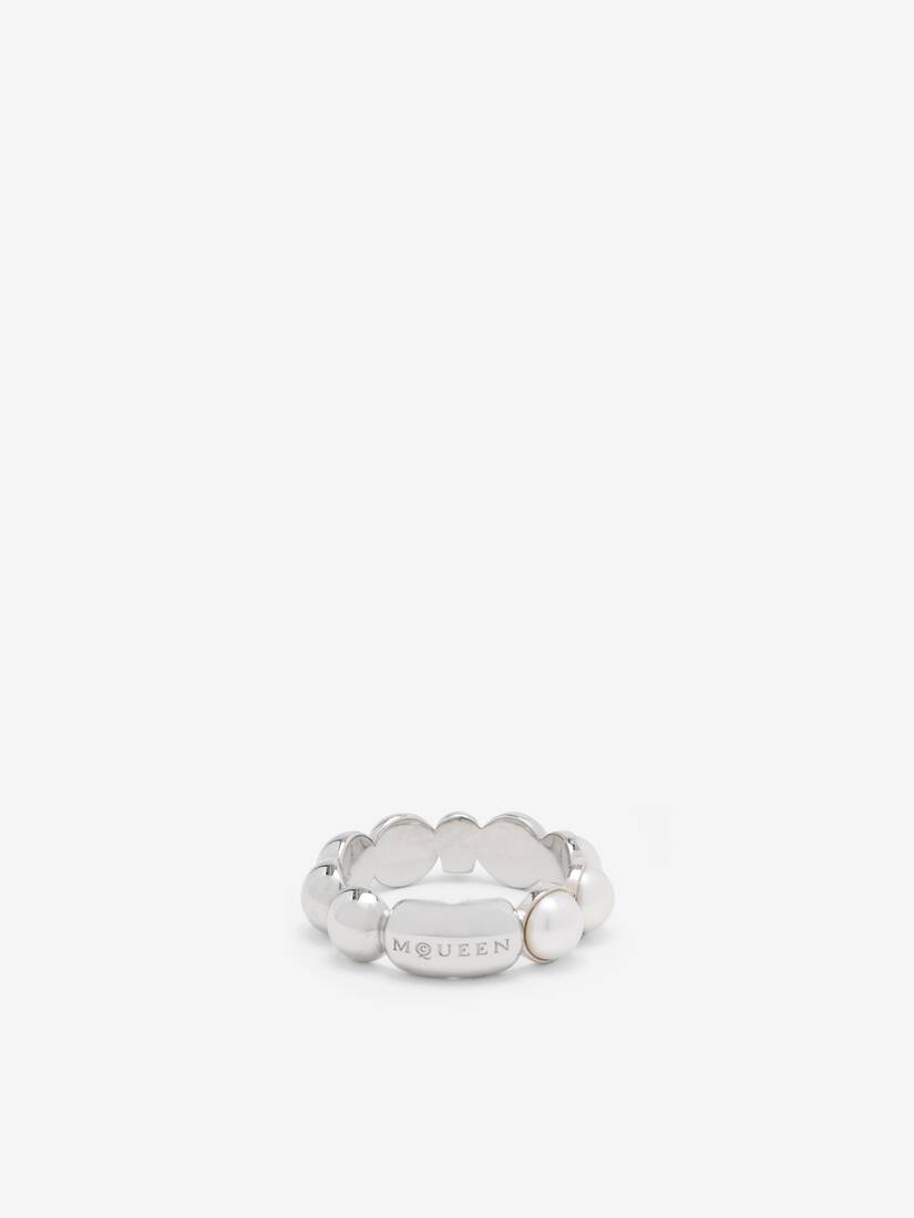 Skull & Pearl Ring