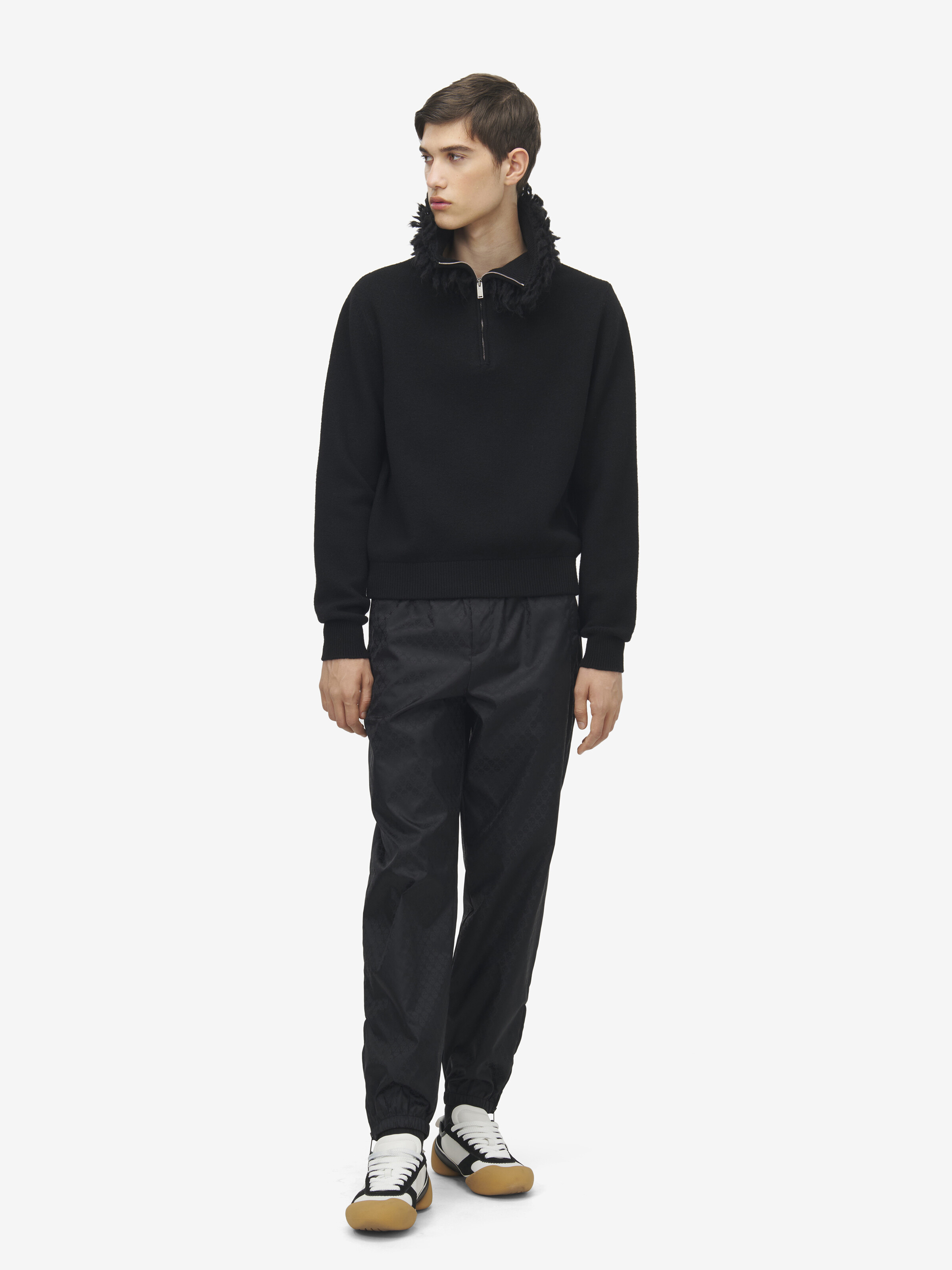 Men's Skull Jacquard Joggers in Black in 100% Polyamid | Alexander McQueen - image 1