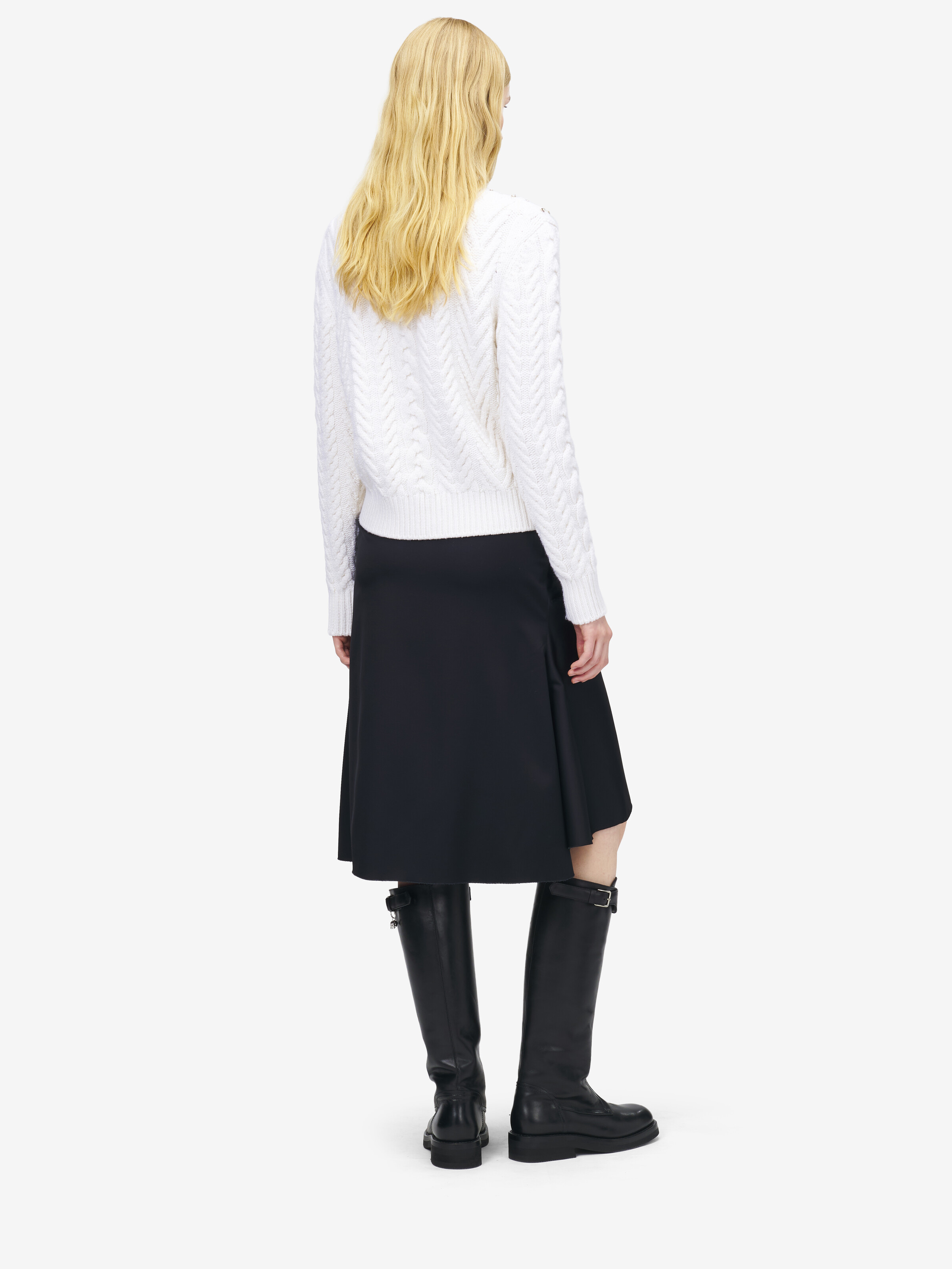 Crystal Embroidery Cable Knit Jumper