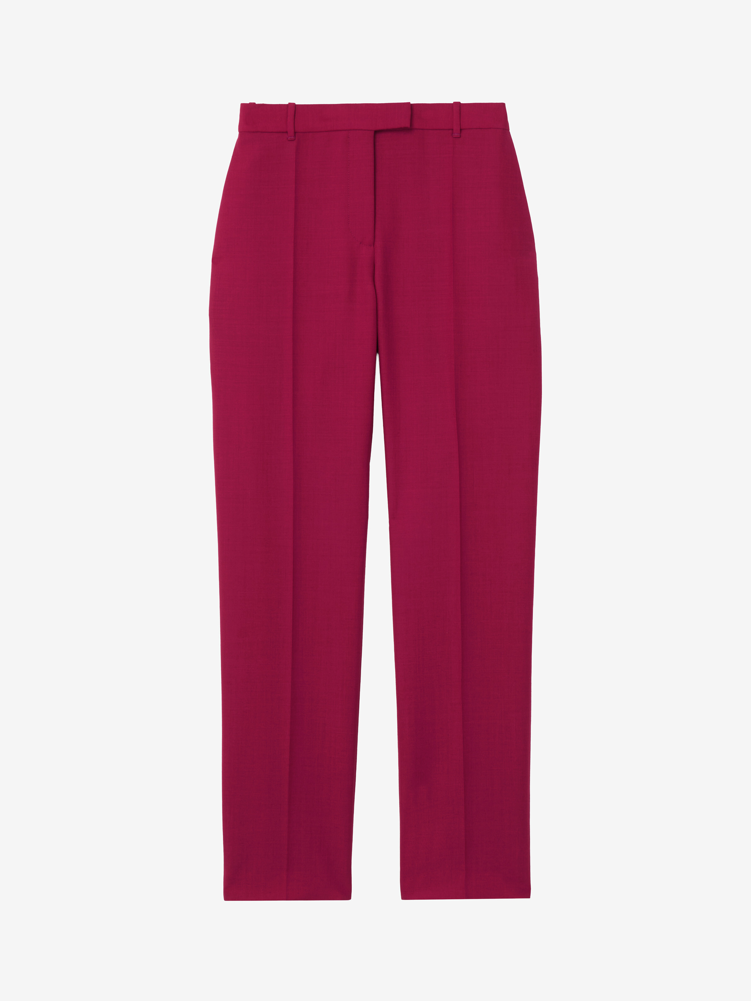 Women's Cigarette Trousers in Pink in 75% Wool, 25% Mohair | Alexander McQueen - image 1