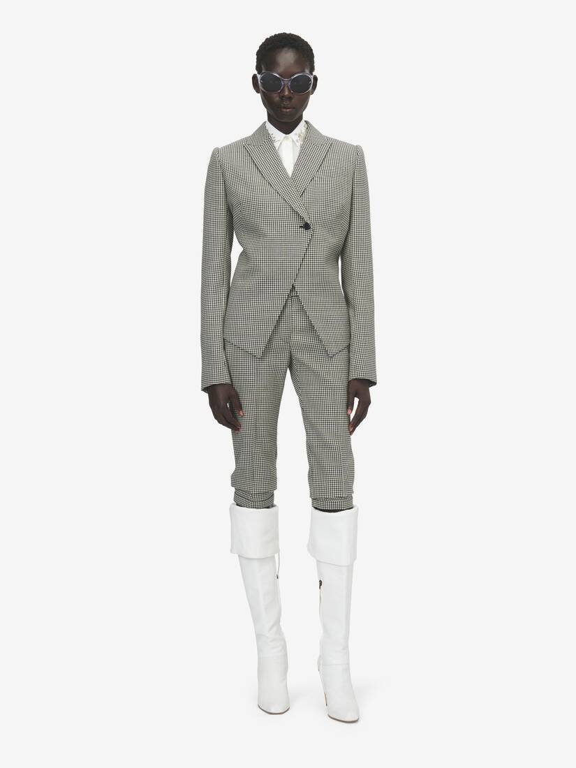 Gingham Check Cutaway Jacket | Alexander McQueen - image 2