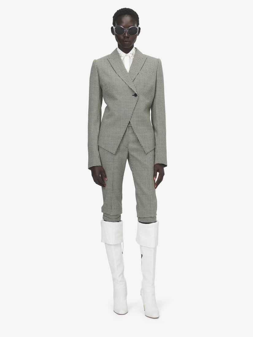 Gingham Check Cutaway Jacket | Alexander McQueen - image 2
