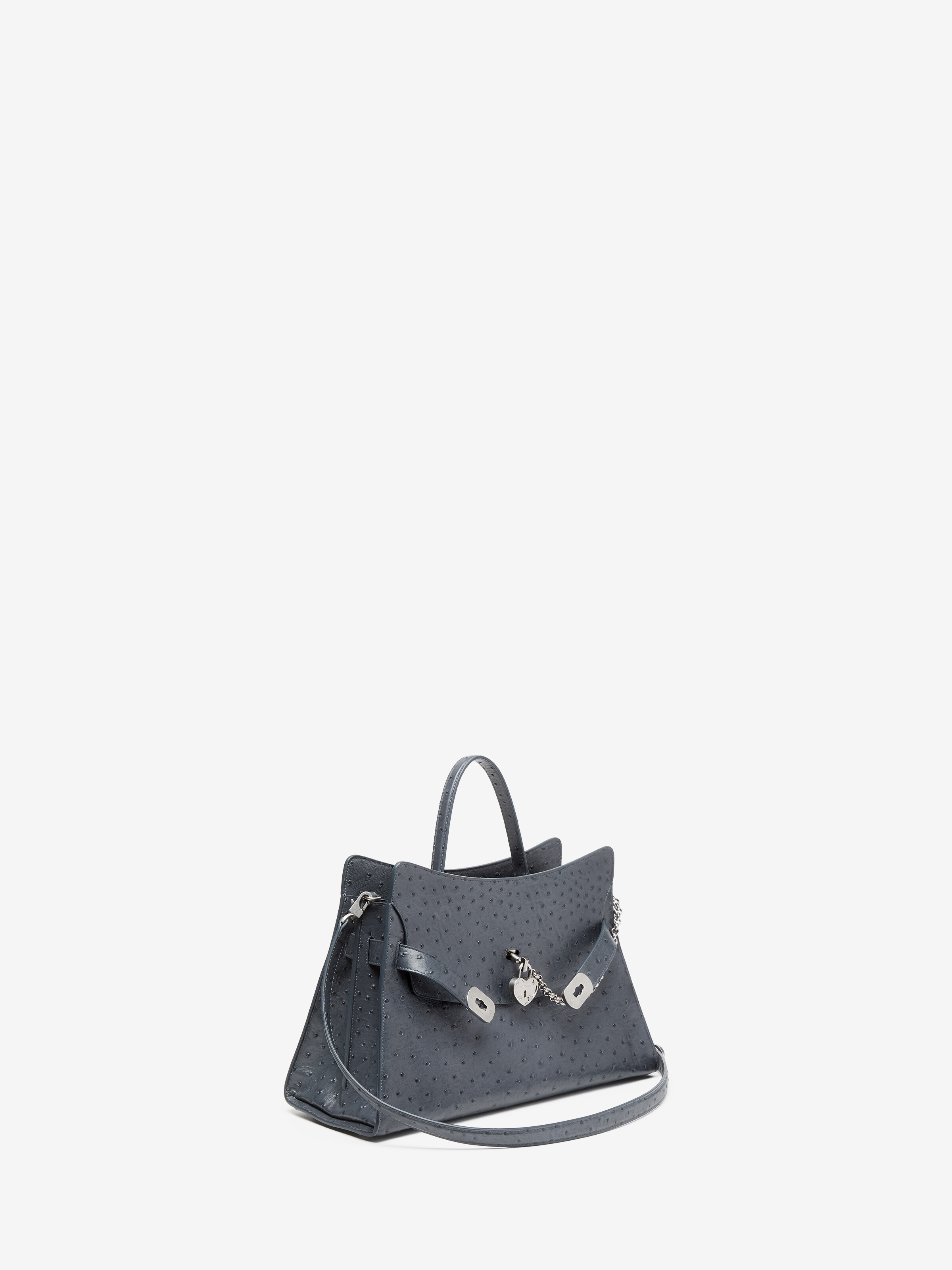 Women's Locke Bag in Grey in Calf Leather | Alexander McQueen - image 5