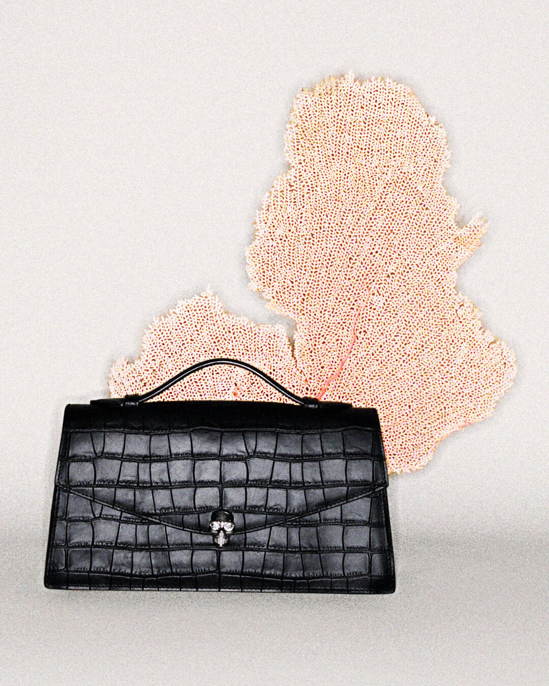 Black Alexander McQueen skull bag