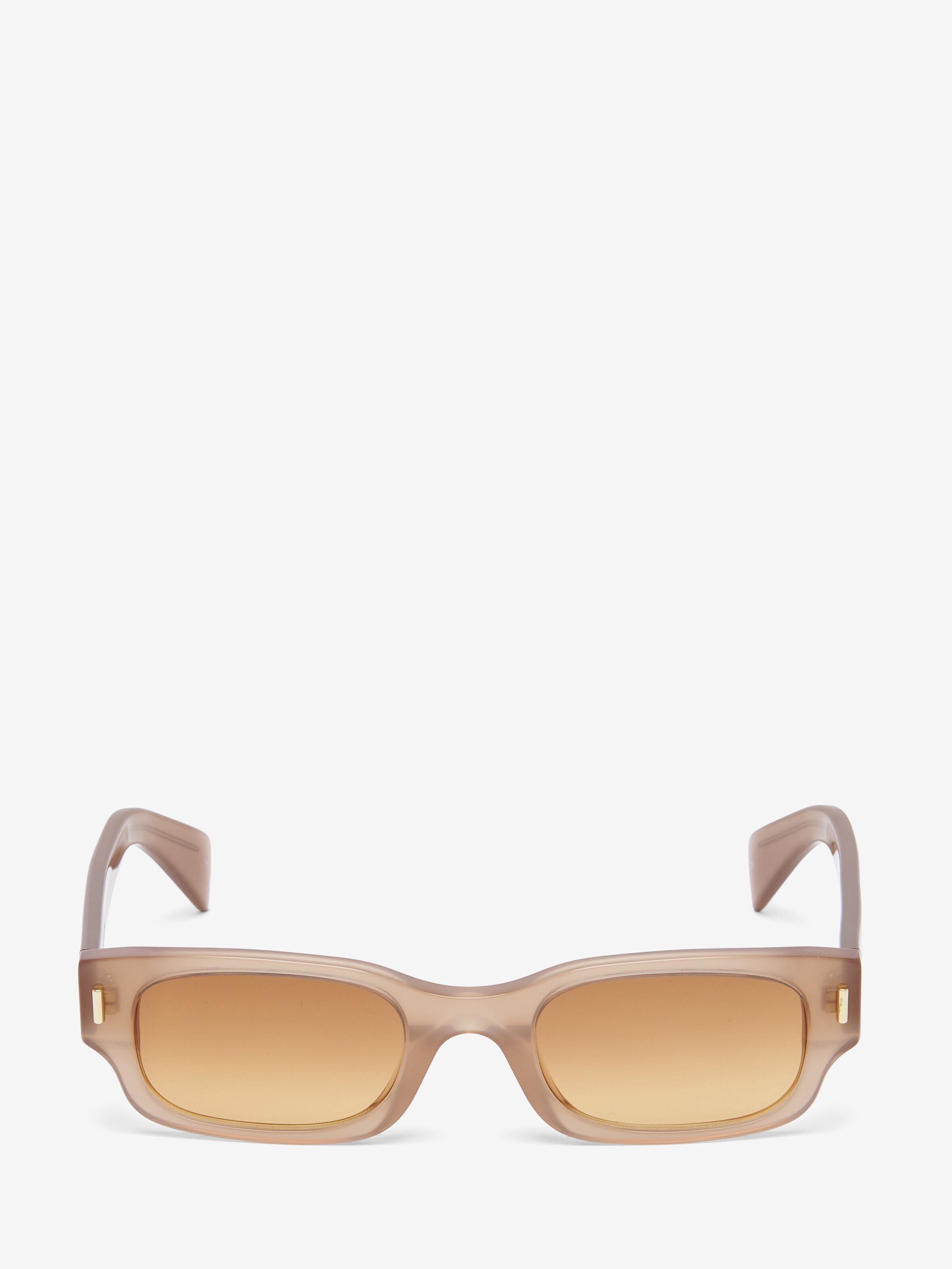 Women's T-Bar Rivet Panthos Sunglasses in Brown in Recycle Acetate & Bio Nylon Lens | Alexander McQueen - image 1