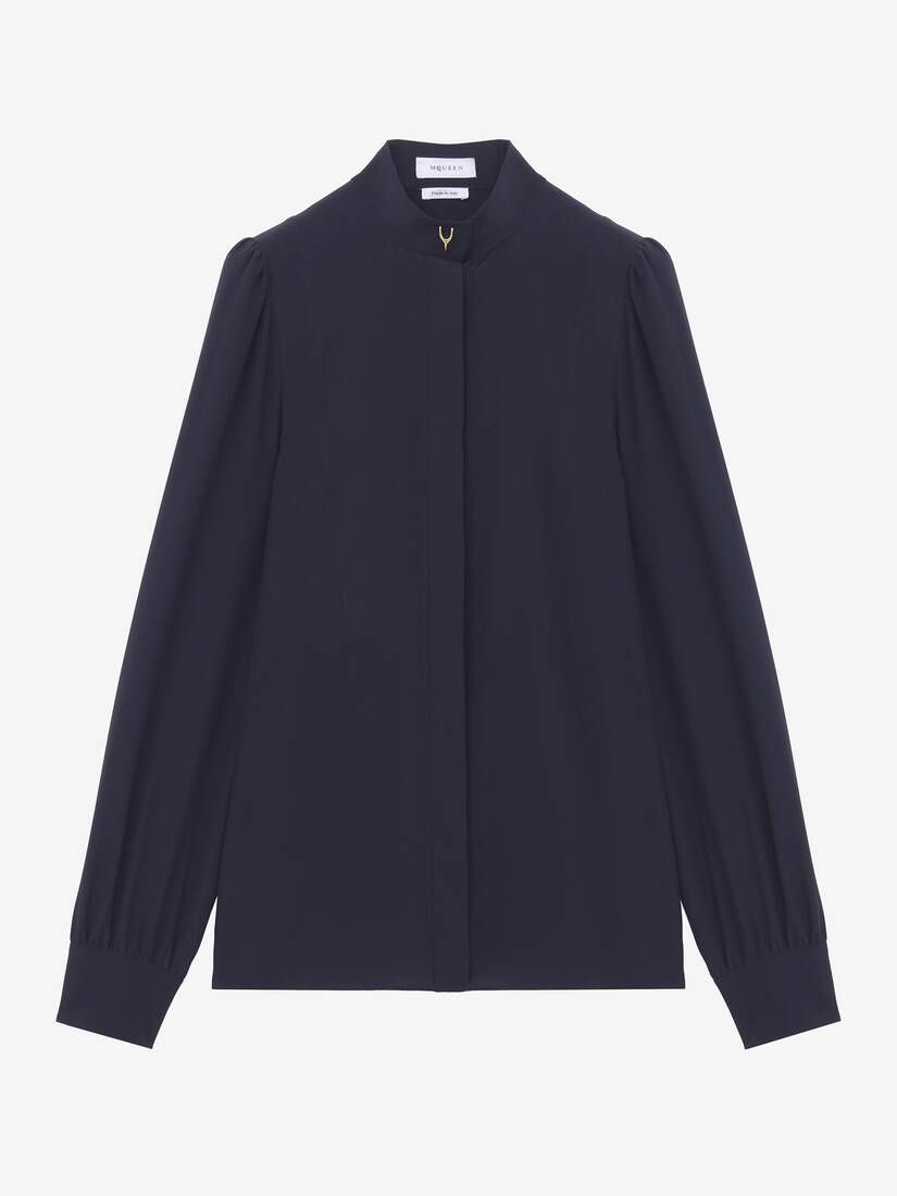 Wishbone Silk Shirt | Alexander McQueen - image 1