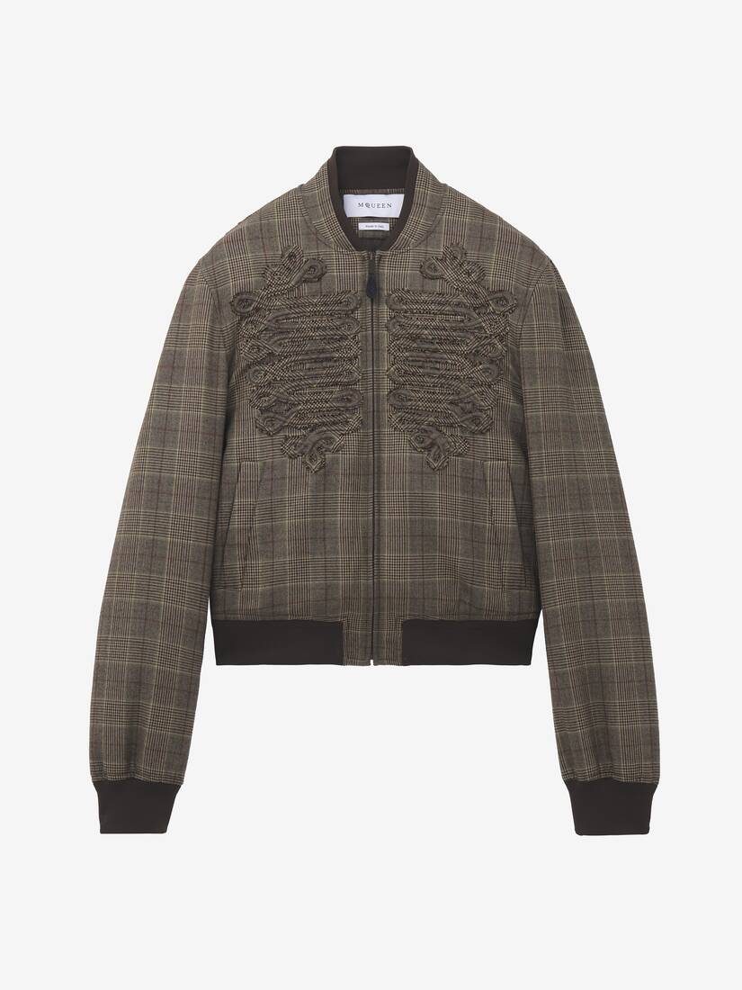 Blouson aviateur à carreaux Prince-de-Galles | Alexander McQueen - image 1