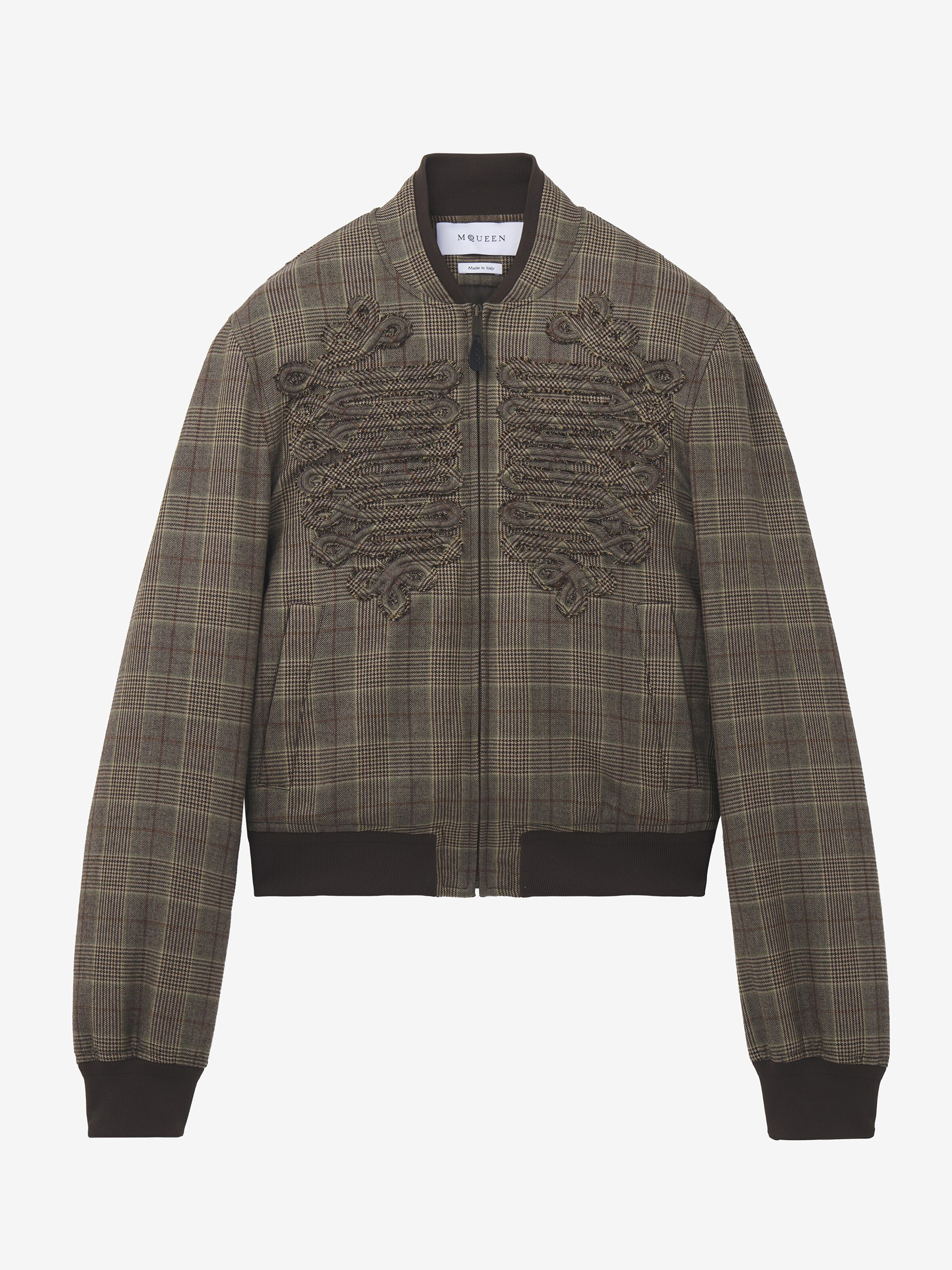 Prince Of Wales Check Bomber Jacket