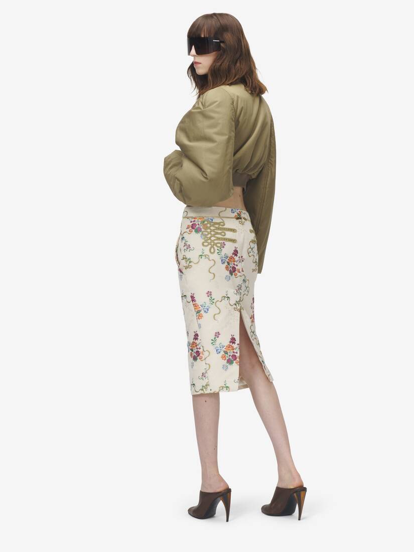 Summer Floral Pencil Skirt | Alexander McQueen - image 4