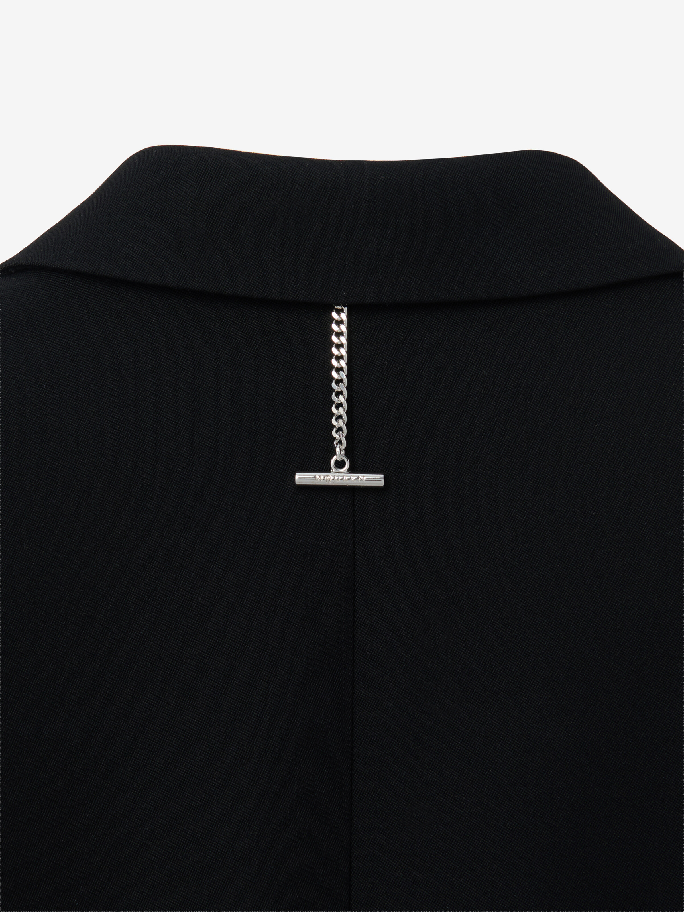 Men's Lace Ribcage Embroidery Single-breasted Jacket in Black in 100% Wool | Alexander McQueen - image 4