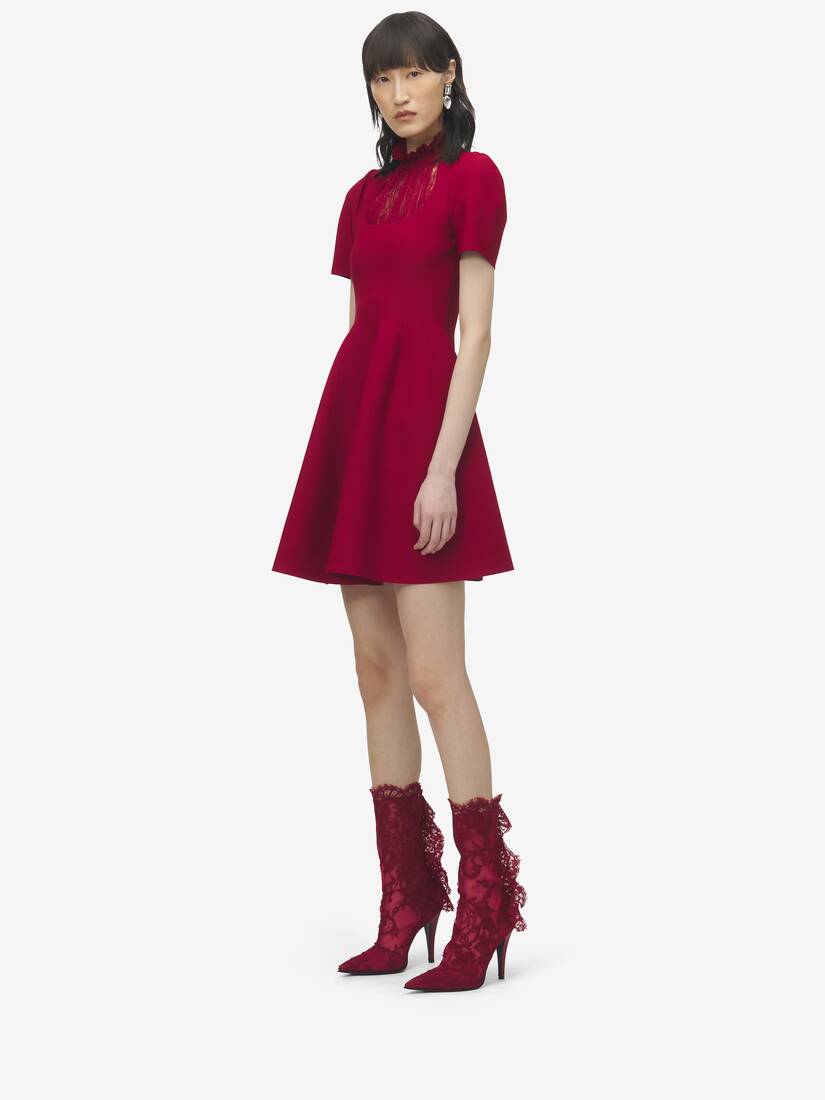 Lace Panel Mini Dress