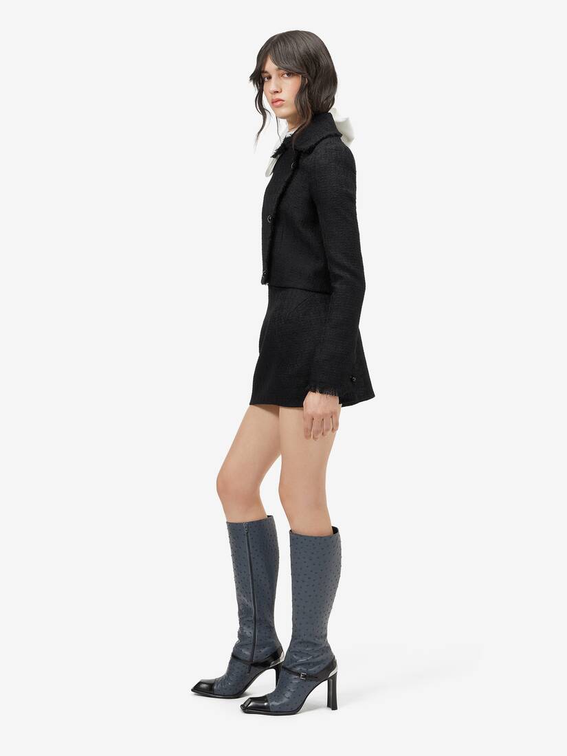 Light Tweed Cropped Jacket | Alexander McQueen - image 3