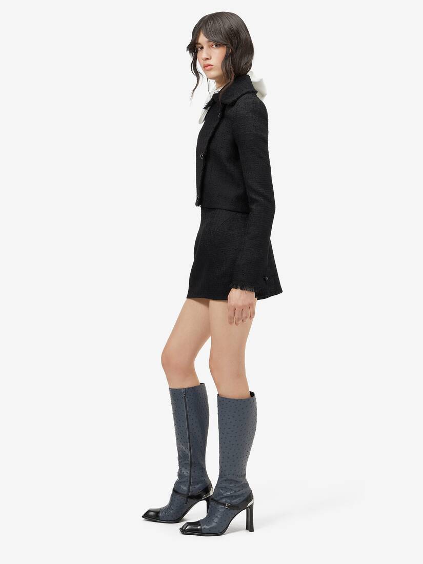 Light Tweed Cropped Jacket | Alexander McQueen - image 3