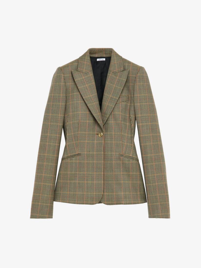 Country Check Single-breasted Jacket