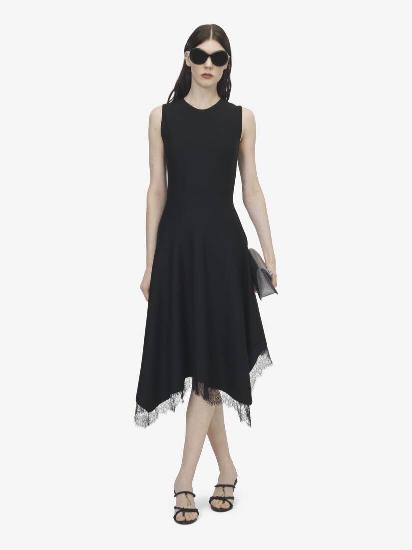 A-Linien-Kleid mit Spitzenbesatz | Alexander McQueen - image 2