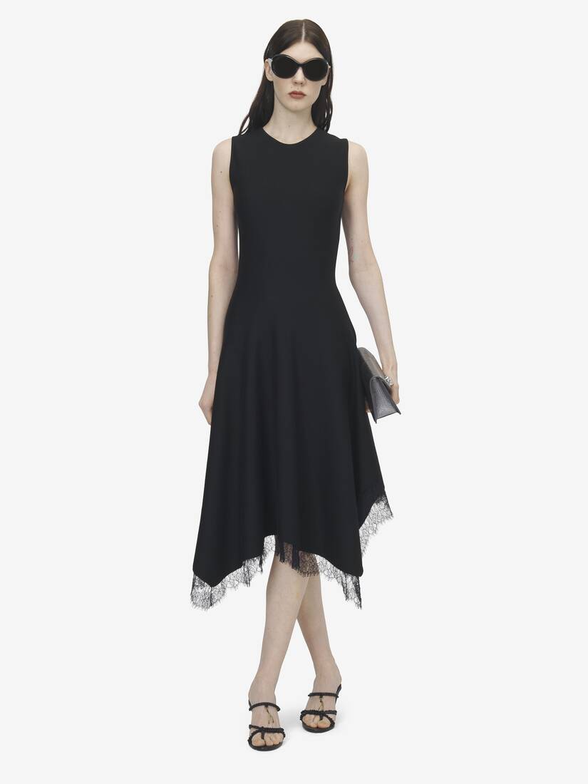 Lace Trim A-Line Dress | Alexander McQueen - image 2