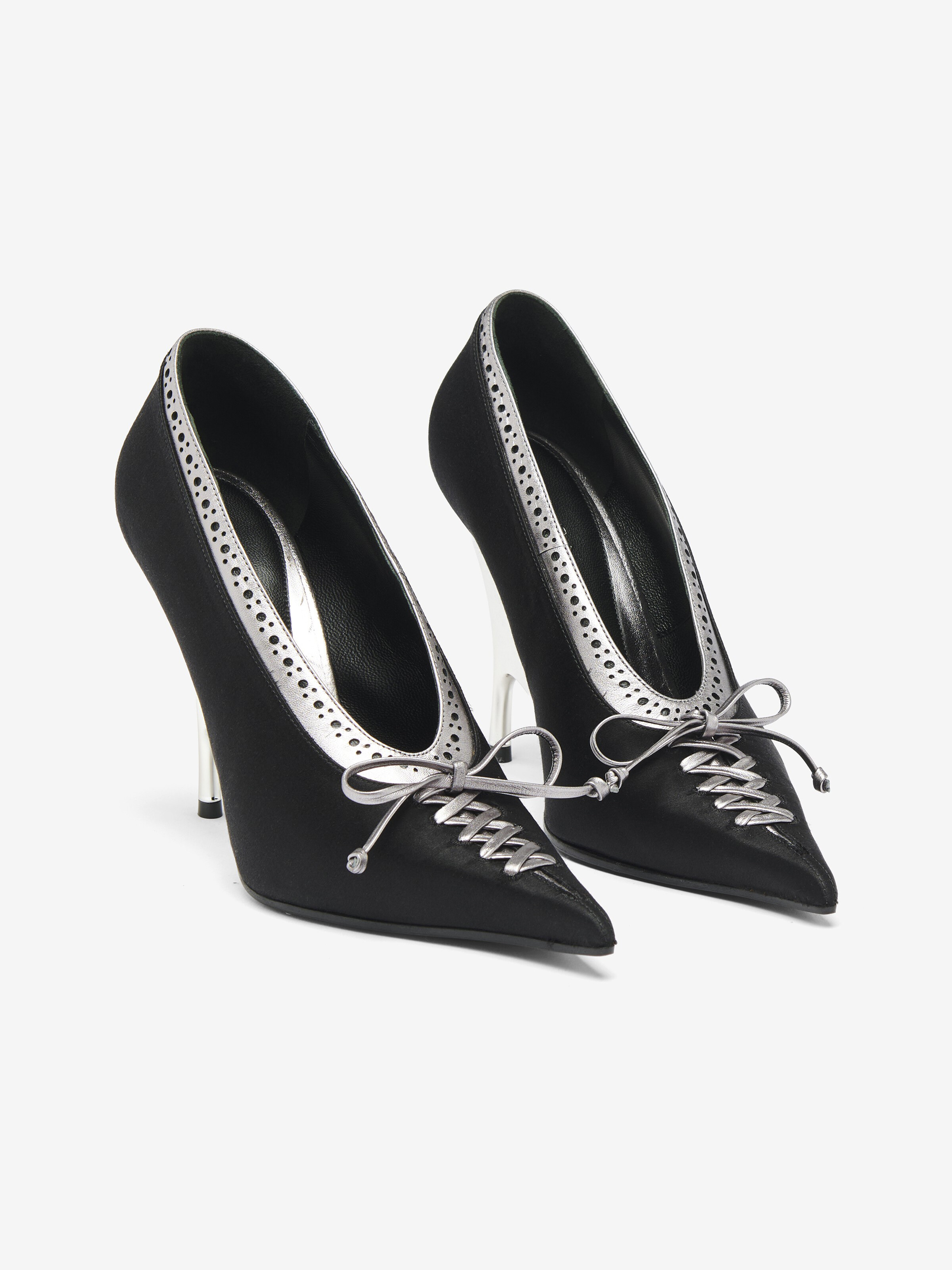 Décolleté Koko da Donna in Nero in 72% Viscosa, 28% Seta | Alexander McQueen - image 3