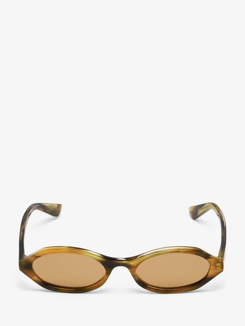 Geometric Oval Sunglasses | Alexander McQueen - image 1