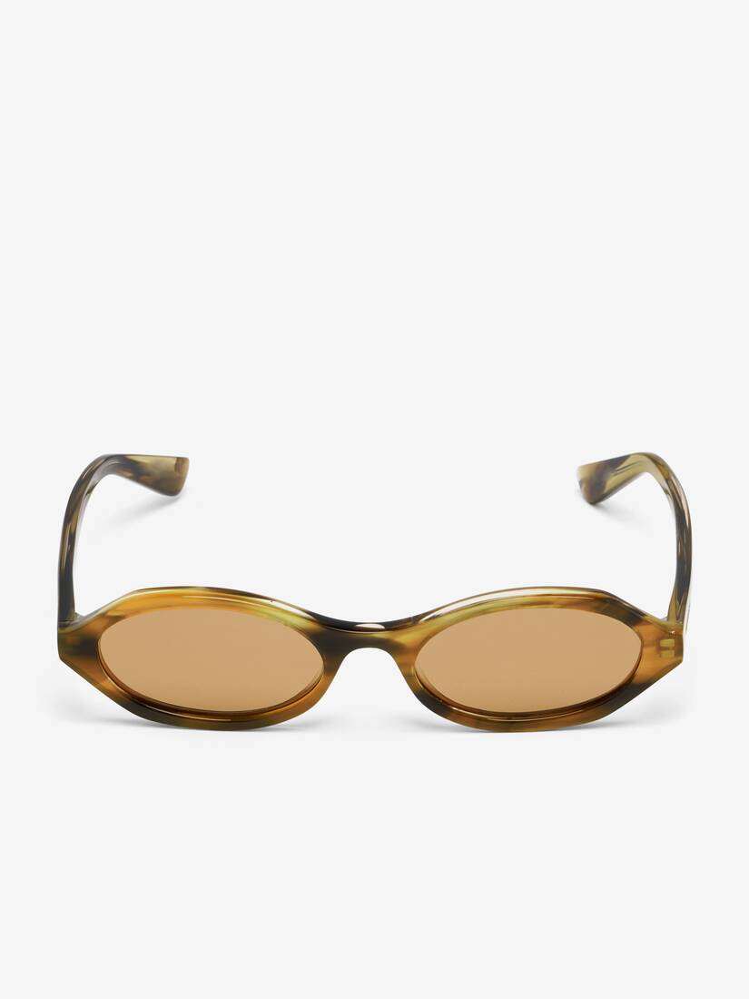 几何椭圆框太阳眼镜 | Alexander McQueen - image 1