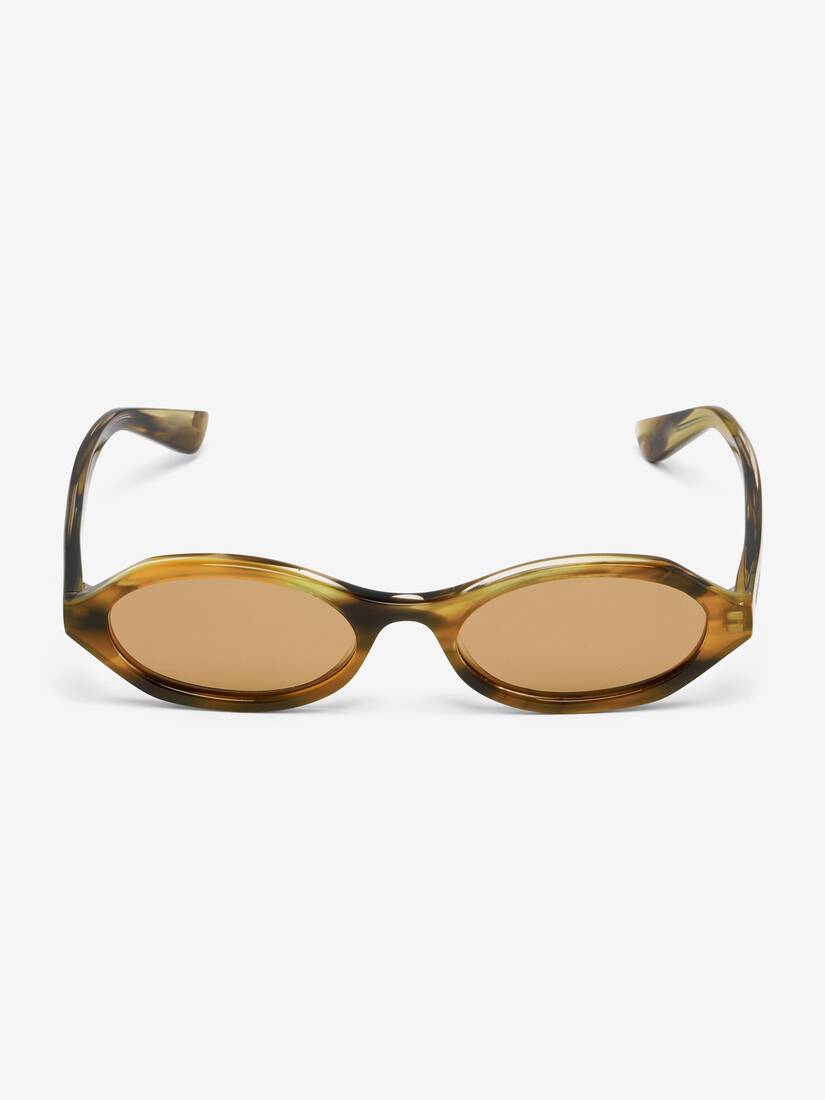 Geometric Oval Sunglasses | Alexander McQueen - image 1