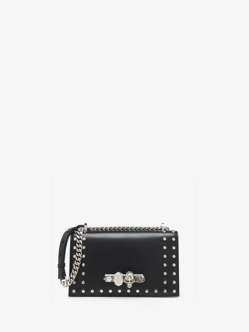 Stud-embellished Jewelled Satchel