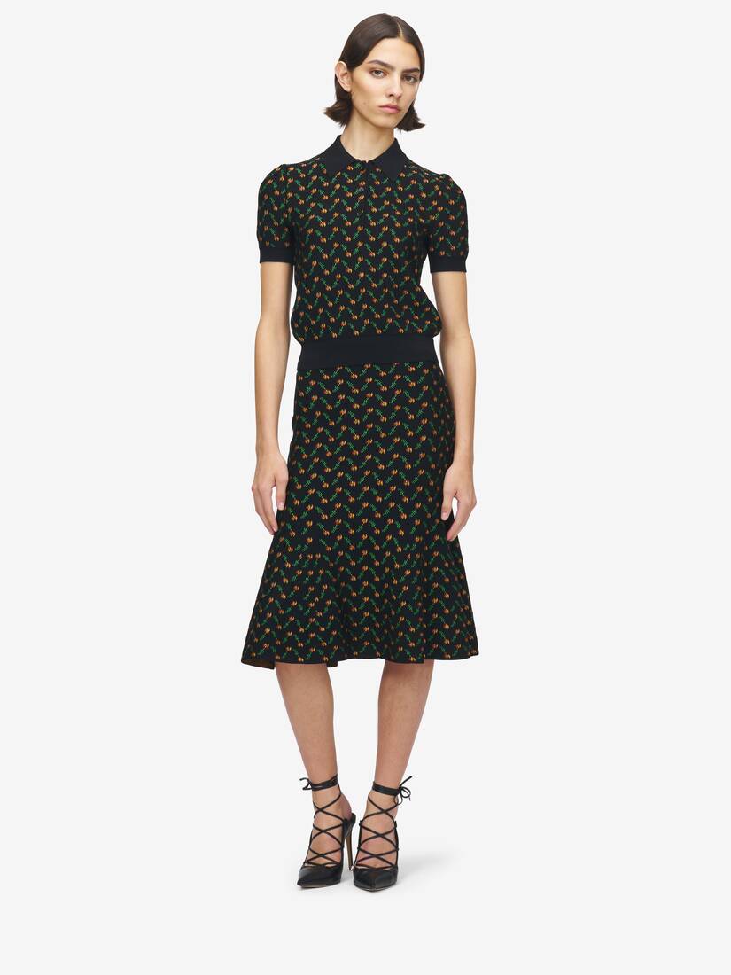 Flower Jacquard Polo Shirt | Alexander McQueen - image 2