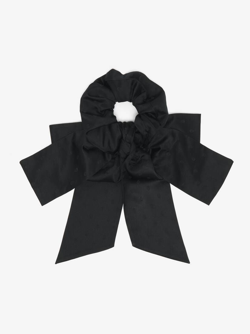 Chouchou à Nœud Jacquard Skull