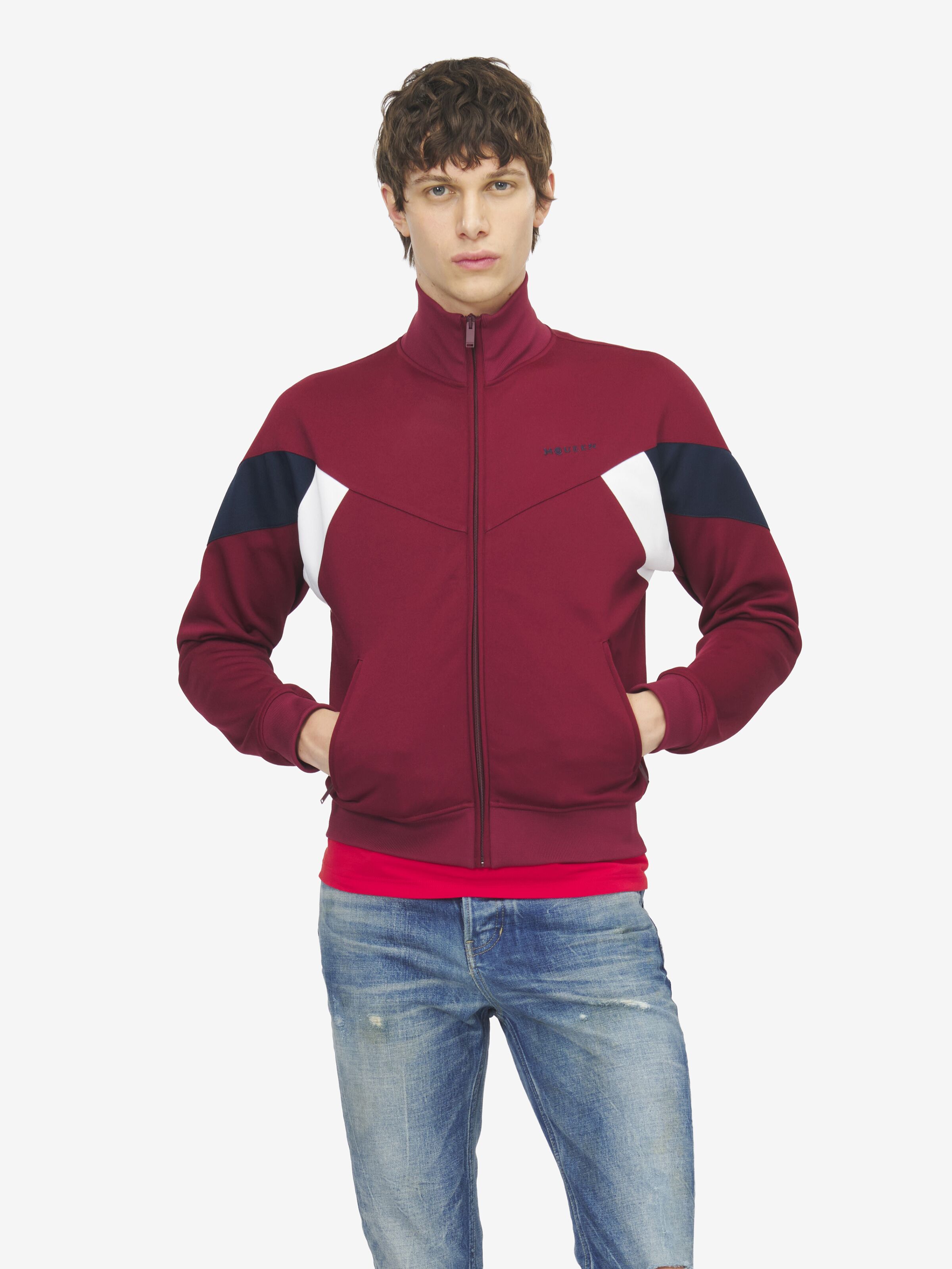 Men's McQueen Logo Track Jacket in Red in 70% Polyester, 30% Cotton | Alexander McQueen - image 5