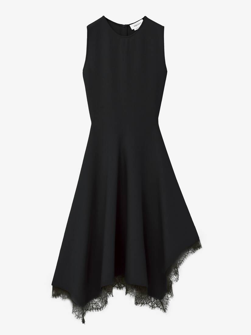 Asymmetrisches Kleid mit Spitzendetail | Alexander McQueen - image 1
