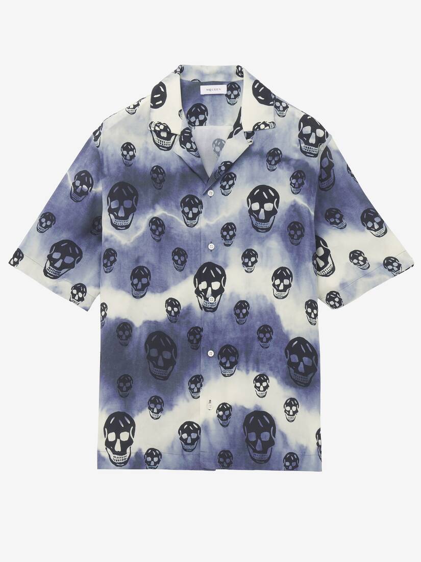 Tie-Dye Skull Hawaiian Shirt | Alexander McQueen - image 1