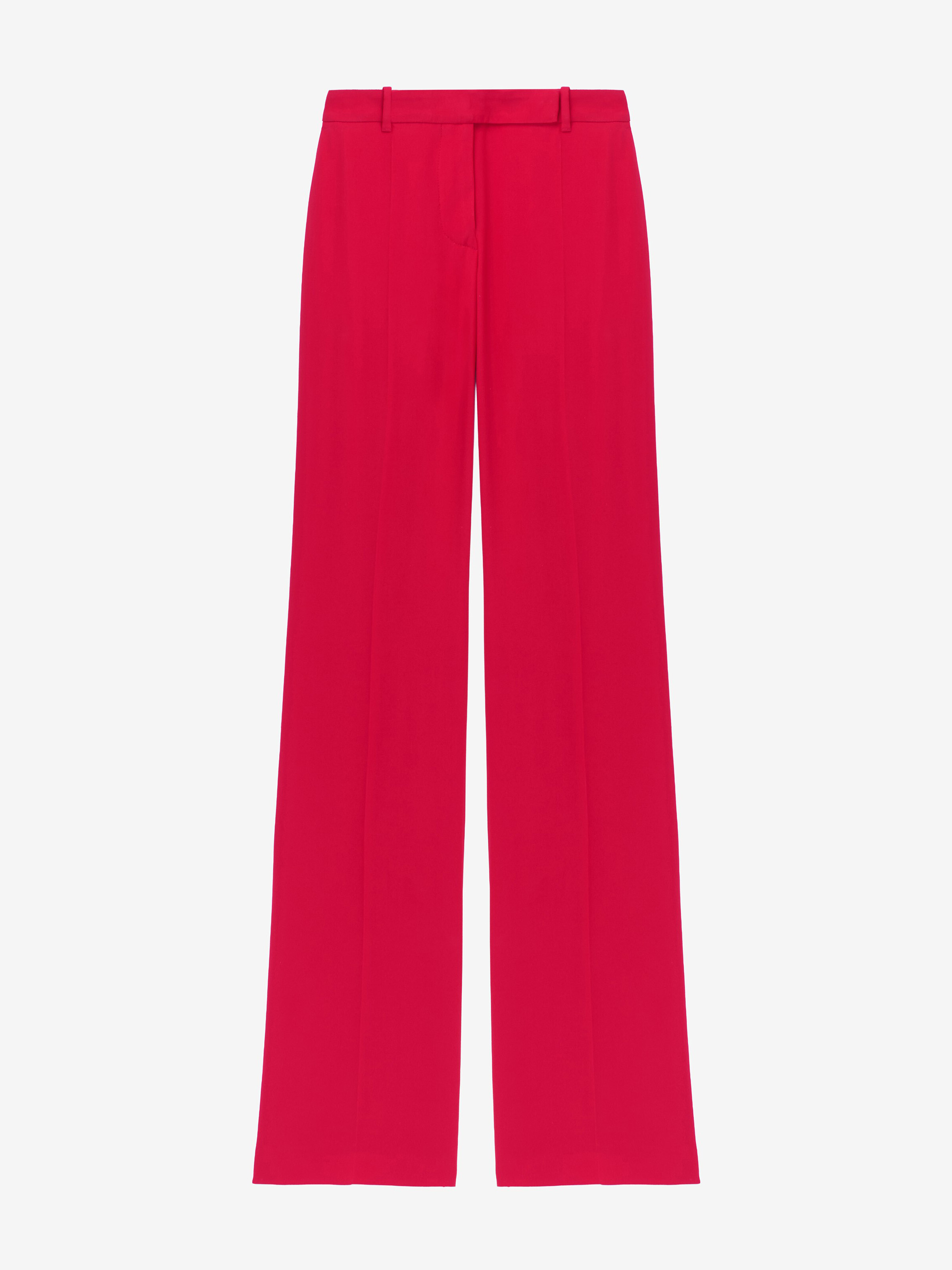 Pantalon Bootcut En Crêpe pour Femme en Rouge in Tissu: 52% Viscose, 48% Acétate, Doublure Poches: 100% Cupro | Alexander McQueen - image 1