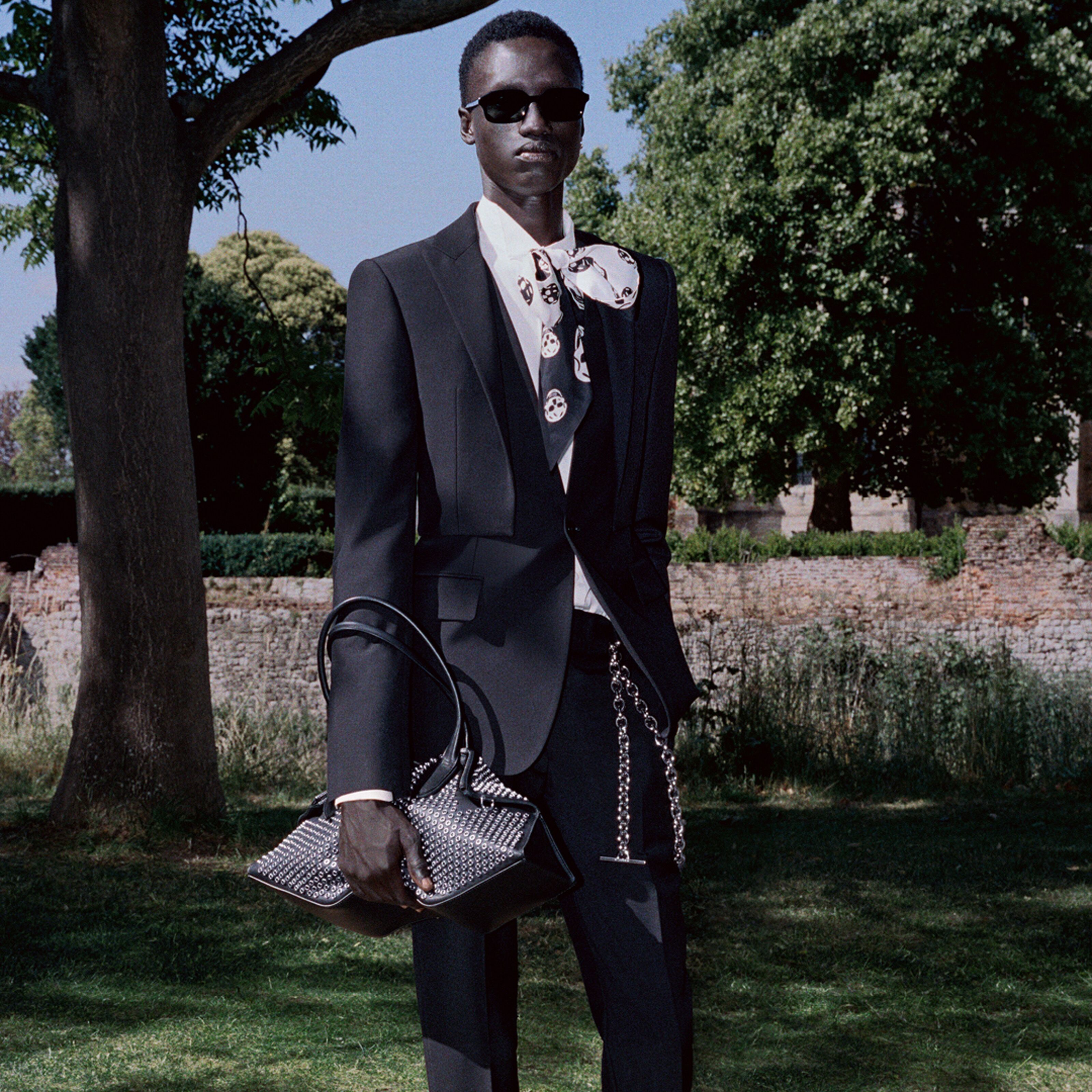 Men's McQueen Classic Leather Biker Jacket in Black | Alexander