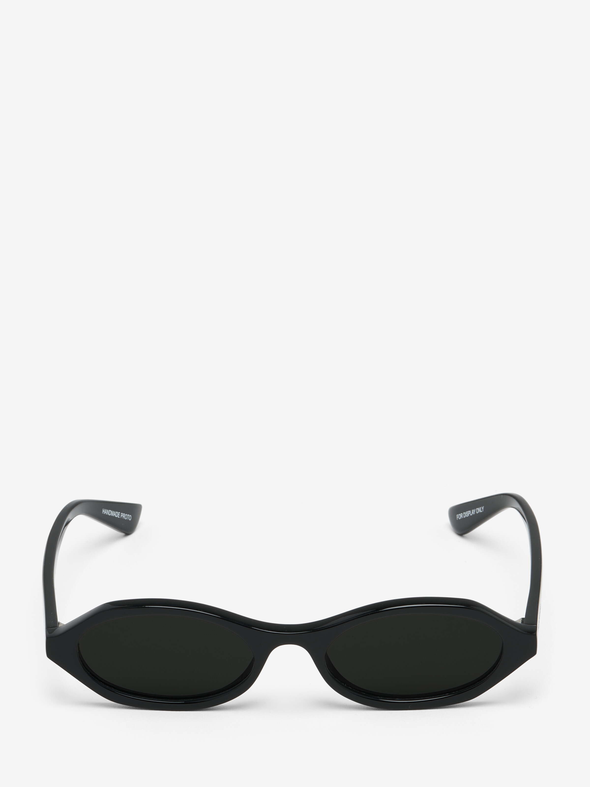 Women's Geometric Oval Sunglasses in Black in 100% Plastic | Alexander McQueen - image 1