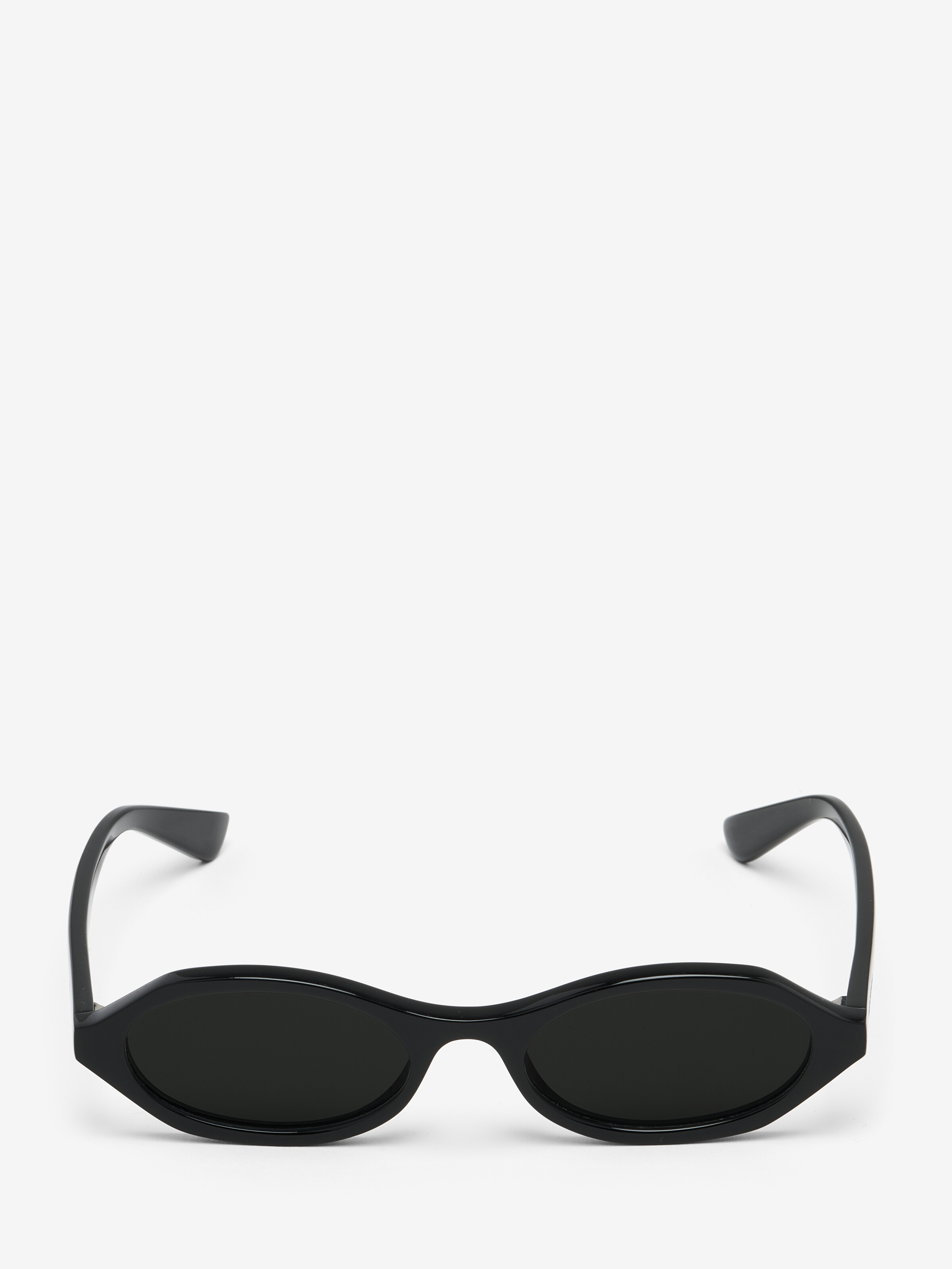 Geometrische ovale Sonnenbrille für Damen in Schwarz in Plastik | Alexander McQueen - image 1