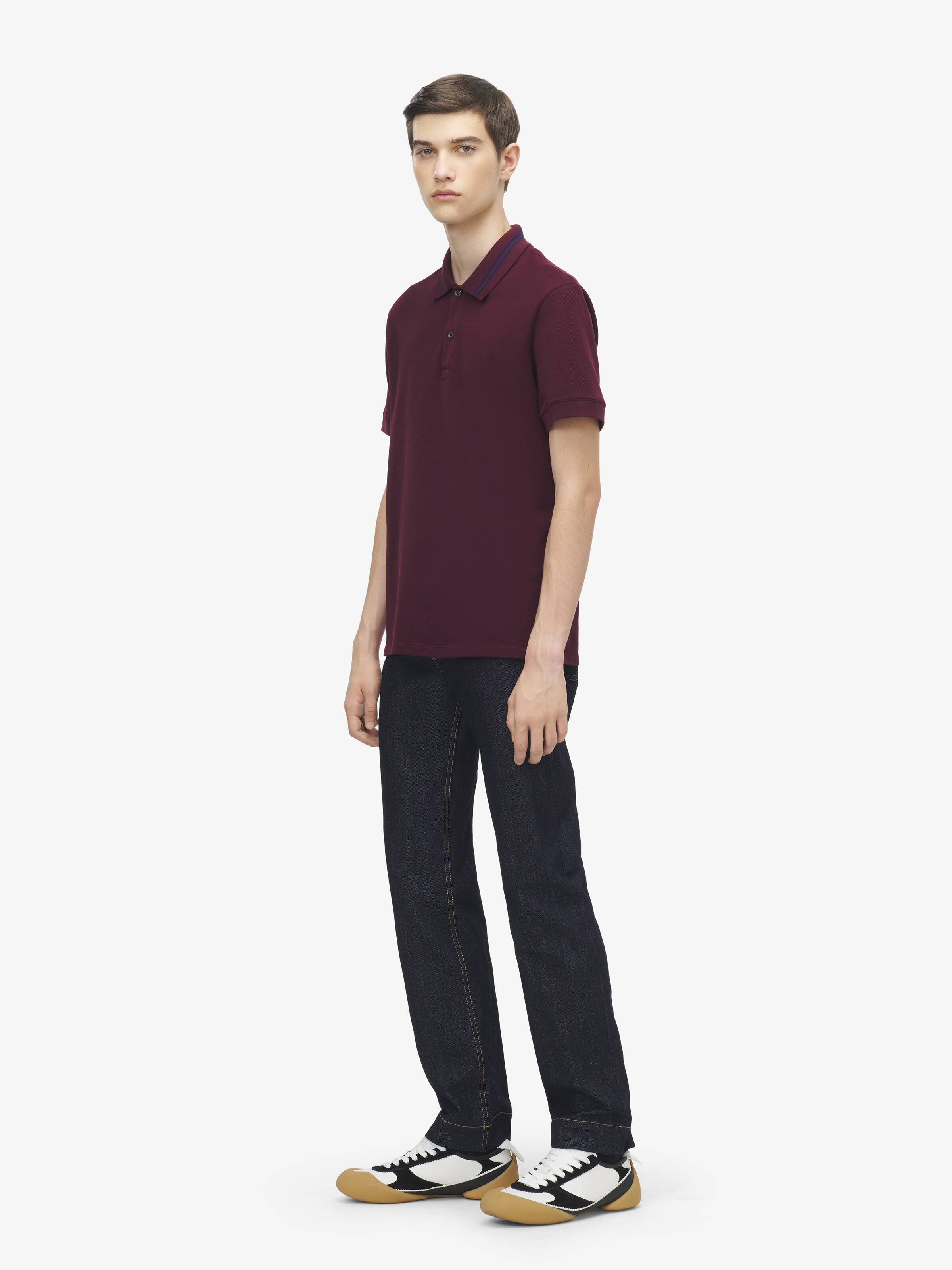 Men's McQueen Logo Polo Shirt in Bordeaux in 100% Cotton | Alexander McQueen - image 4